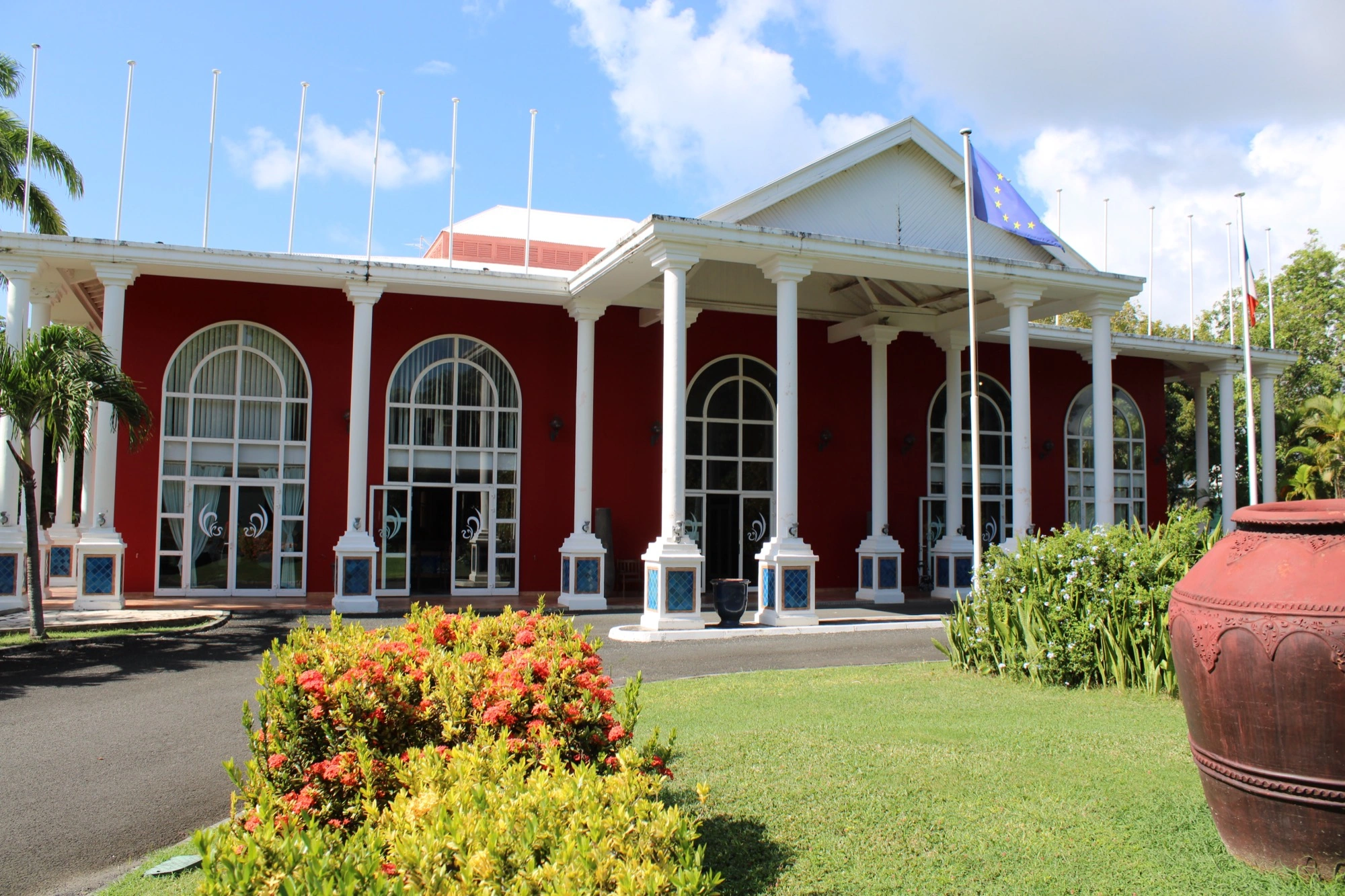 Façade créole de la résidence